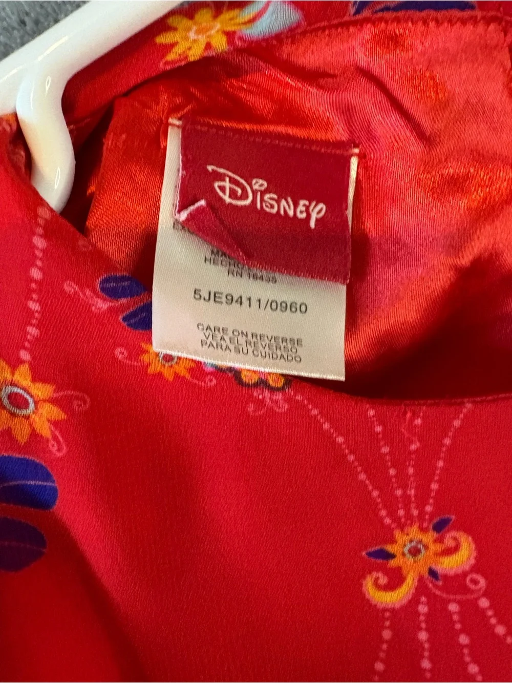 Disney Girls' Red Floral Tulle Party Costume Dress